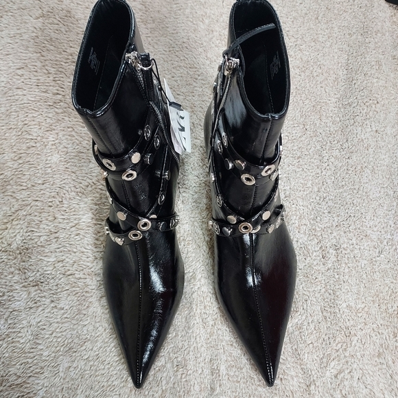 Zara Metal Trim Heeled Booties - Picture 12 of 14